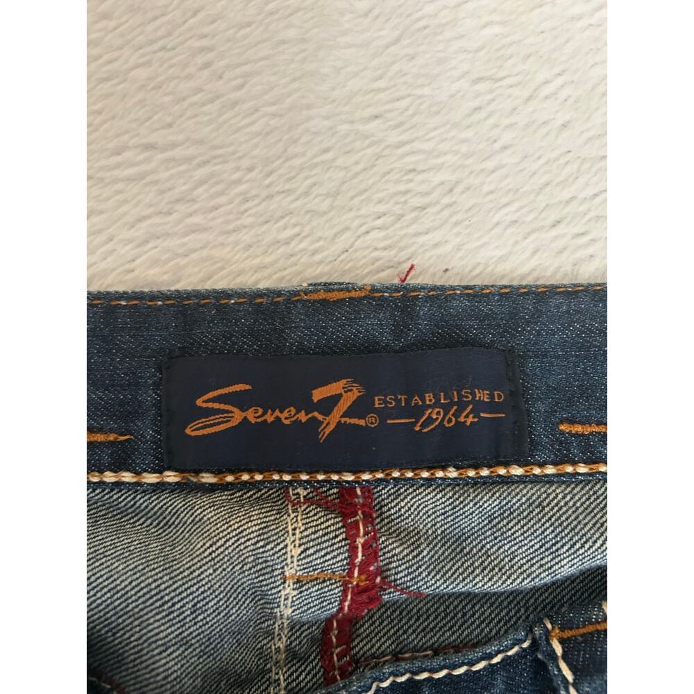 7 For All Mankind Men’s Jeans Bootcut Blue Denim Dark Wash Size 36 - Picture 7 of 10